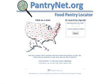 Tablet Screenshot of pantrynet.org